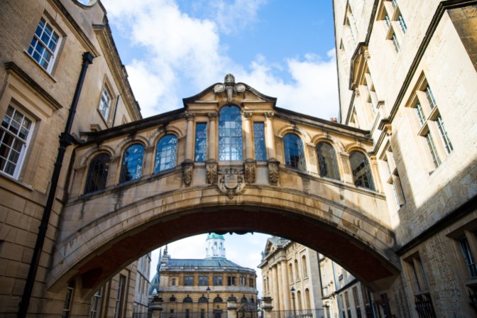 Fancy arch, with the Sheldonian in the background